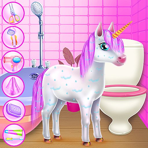 Cute Unicorn Caring & Dressup APK download icon