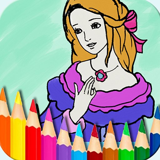 Princess Coloring Book APK download icon