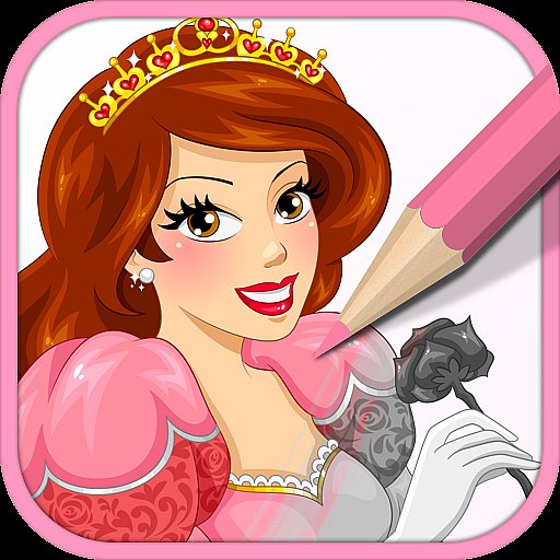 Princess Coloring Books APK download icon